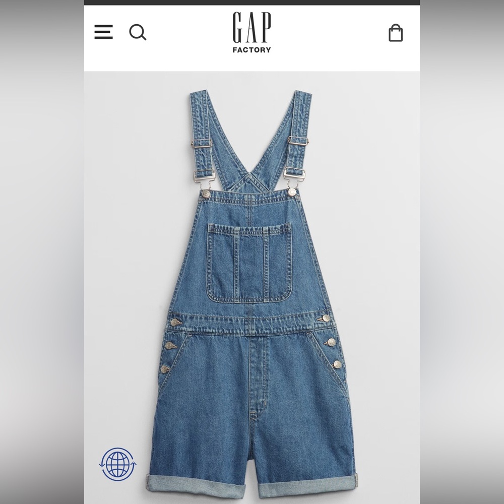 Gap Short Overalls brand new with rags, never worn